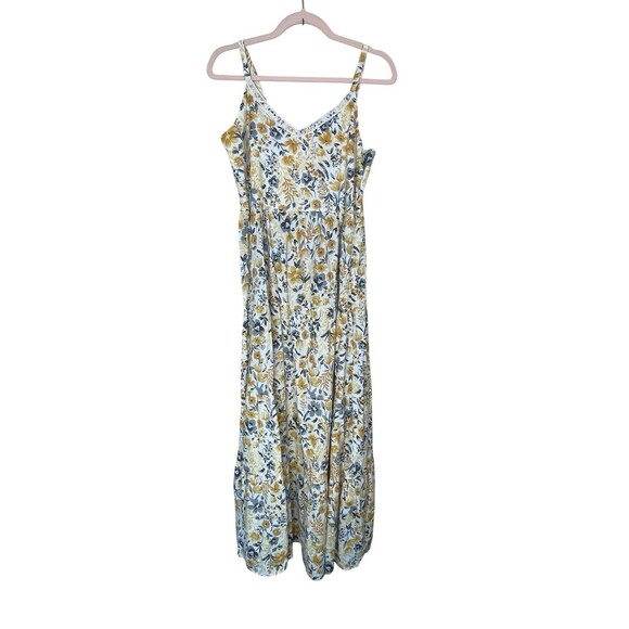 Rachel Zoe‎ Yellow Floral Tiered Maxi Dress NWT Spaghetti Straps Size 8 Summer - Picture 4 of 14